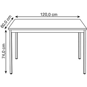 3700245505410 - Schreibtisch 126RHN 65-130cm (H) 120x60cm (BxT) rechteckig buche schwarz 3700245505410 SODEMATUB 3700245505410 - Schreibtisch 126RHN 65-130cm (H) 120x60cm (BxT) rechteckig buche schwarz 3700245505410 SODEMATUB
