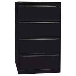 BISLEY Hängeregistraturschrank schwarz 4 Schubladen 80,0 x 62,2 x 132,1 cm