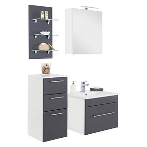 Badmöbel-Set VIVA anthrazit/weiß