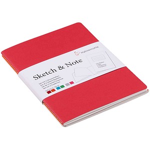 4011367089740 - Notizbücher DIN A5 blanko cerise paprika Softcover 40 Seiten 1 St