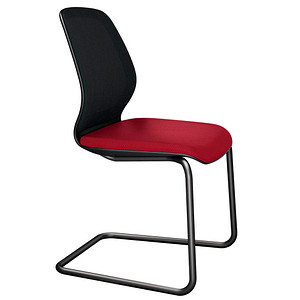4049694003986 - Besucherstuhl sedo rot schwarz   schwarz ohne Armlehnen Freischwinger 4049694003986 Sedus