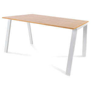 8427951900180 -  BLANCA BLANCA höhenverstellbarer Schreibtisch eicheweiß rechteckig 4-Fuß-Gestell weiß 1400 x 800 cm 8427951900180 rocada