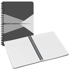 4002432112517 - Collegeblock 4498-00-85 Office Muster kariert   kariert Rand beidseitig A5 90g grau 90 Blatt 4002432112517 Leitz