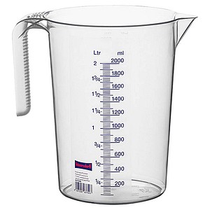 4007228937503 - - Messkanne 2000 ml Polypropylen transparent D151xH206mm Griff offen