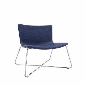 fm Sessel LODUS dunkelblau chrom Stoff, 1 St.