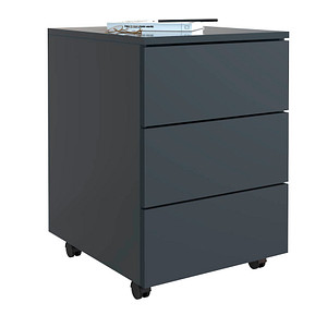 4051814419331 - Rollcontainer Beistellcontainer mit Schubladen Maße ca H 55 x B 39 x T 45 70 cm Bürocontainer - Dalosa 3 Schubladen