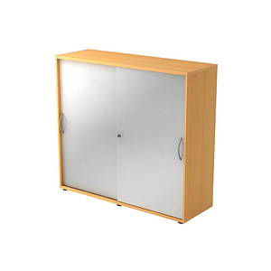 HAMMERBACHER Schiebetürenschrank 1753S, V1753S/6/S/BM buche, silber 2 Fachböden 120,0 x 40,0 x 110,0 cm