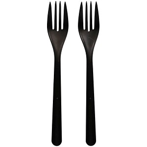 8717202976454 - Mehrweg-Besteck Papstar Gabeln 50 St spülmaschinengeeignet recyclebar Bio-PP schwarz 8717202976454 - Mehrweg-Besteck Papstar Gabeln 50 St spülmaschinengeeignet recyclebar Bio-PP schwarz