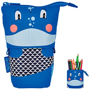 herlitz Stiftehalter Whale blau Kunststoff 14,0 x 7,5 x 18,5 cm