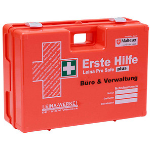 4011166211328 - Erste-Hilfe-Kasten Pro Safe plus Büro & Verwaltung DIN 13169 + branchenbezogene Zusatzerweiterung orange 4011166211328 Leina-Wer