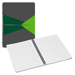 4002432112654 - Collegeblock 4648-00-55 Office Muster liniert   liniert Rand beidseitig  A4 90g grau 90 Blatt 4002432112654 Leitz