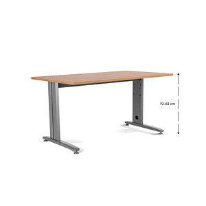 8427951200297 - Schreibtisch Metal 2002ACR08 manuell höhenverstellbar 72-82cm (H) 160x80cm (BxT) rechteckig eiche grau 8427951200297 Roca 8427951200297 - Schreibtisch Metal 2002ACR08 manuell höhenverstellbar 72-82cm (H) 160x80cm (BxT) rechteckig eiche grau 8427951200297 Roca