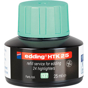 Edding HTK 25 Nachfülltinte für Textmarker - Pastellgrün - 25 ml