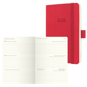4004360772306 - 3 x Wochenkalender Conceptum ca A6 Softcover rot 2026