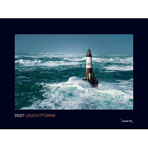 KUNTH - Monats-Wandkalender - Leuchttürme 2027 - 60 x 45 cm