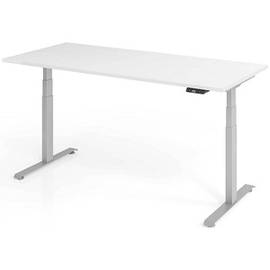 4032062320570 - Base Lite elektrisch höhenverstellbarer Schreibtisch weiß rechteckig T-Fuß-Gestell silber 1800 x 800 cm 4032062320570 - Base Lite elektrisch höhenverstellbarer Schreibtisch weiß rechteckig T-Fuß-Gestell silber 1800 x 800 cm