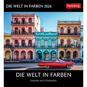 9783840037542 - Die Welt in Farben Postkartenkalender 2026 - Kalender mit 53 Postkarten