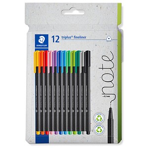 Staedtler Fineliner triplus rPP 334 C12 sort 12St 4007817140390 Staedtler 12 Stück