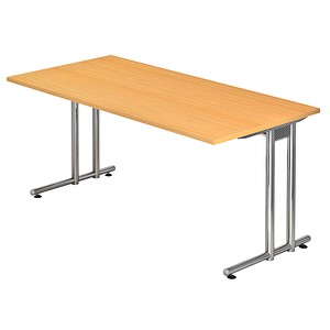 NS16 Schreibtisch buche rechteckig