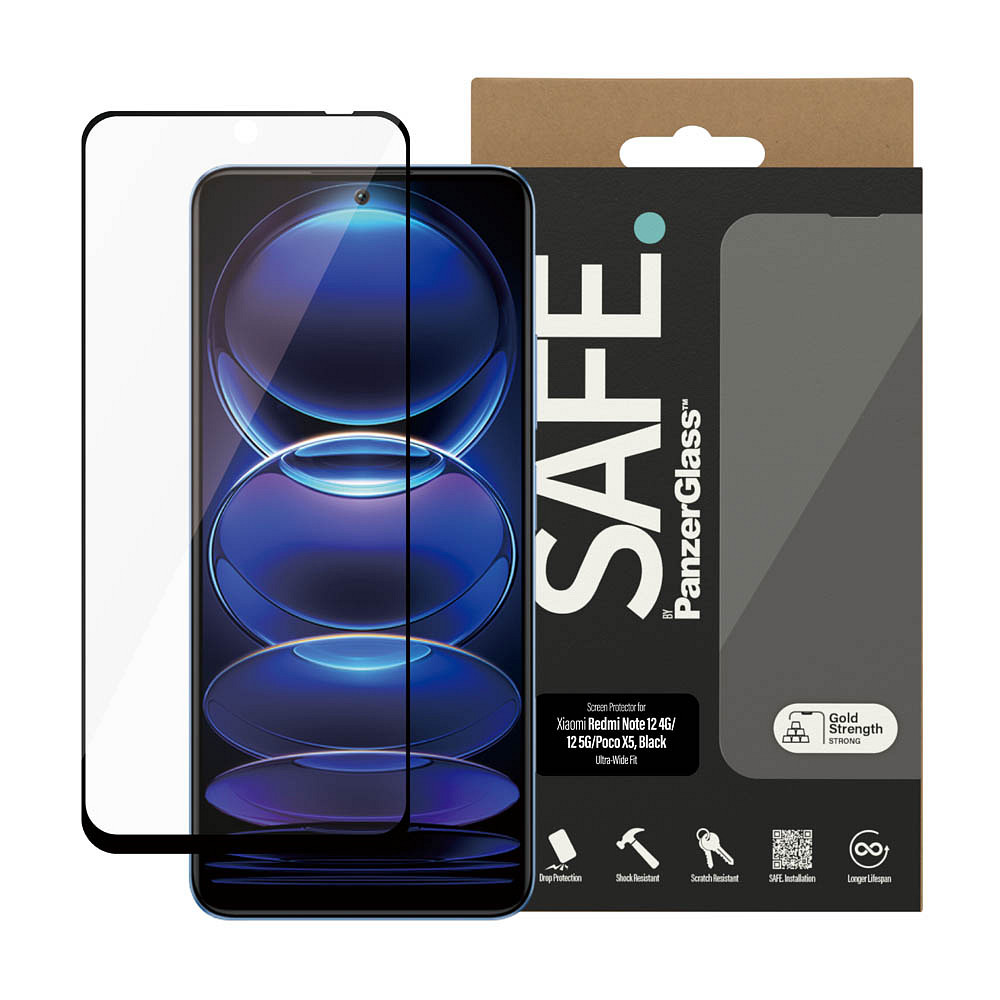 SAFE. by PanzerGlass™ Ultra Wide Fit Display-Schutzglas für Xiaomi Redmi Note 12 4G Redmi Note 12 5G Poco X5 WB11081