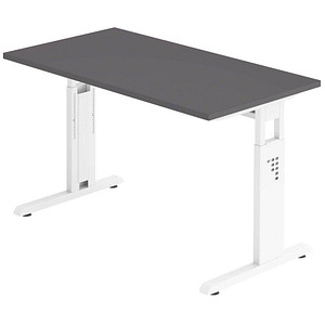 4032062323939 - OS612 Schreibtisch grafit rechteckig C-Fuß-Gestell weiß 1200 x 672 cm 4032062323939 - OS612 Schreibtisch grafit rechteckig C-Fuß-Gestell weiß 1200 x 672 cm