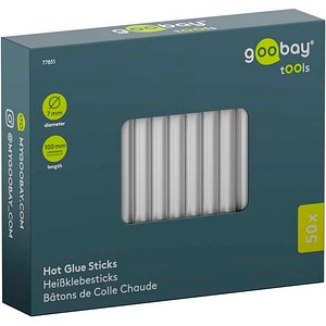4040849778513 - GOOBAY 77851 - Klebesticks Transparent Ø 7 mm 50 Stück 7 mm x 100 mm