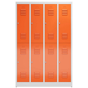 4061815856585 - Spind ClassiX feuerrot lichtgrau X-520244 8 Schließfächer 1185 x 500 x 1800 cm 4061815856585 LÜLLMANN 4061815856585 - Spind ClassiX feuerrot lichtgrau X-520244 8 Schließfächer 1185 x 500 x 1800 cm 4061815856585 LÜLLMANN