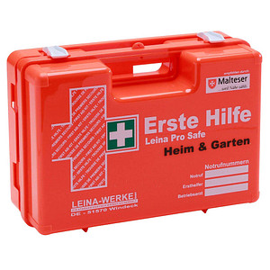 4011166211151 - Erste-Hilfe-Kasten Pro Safe Heim & Garten DIN 13157 + branchenbezogene Zusatzerweiterung orange 4011166211151 Leina-Werke