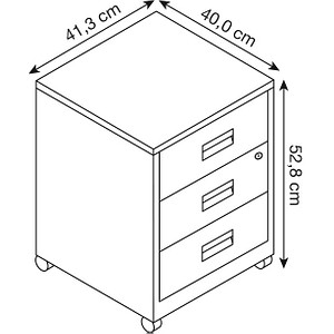 5020073736168 - Rollcontainer PFA PFAM3S445 Metall lichtgrau 3 normale Schubladen abschließbar 5020073736168 Bisley 5020073736168 - Rollcontainer PFA PFAM3S445 Metall lichtgrau 3 normale Schubladen abschließbar 5020073736168 Bisley