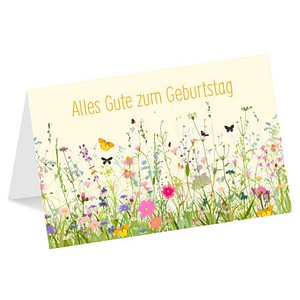 0808736092586 - LUMA Geburtstagskarte Blumenwiese LU2838 DIN B6 1 St