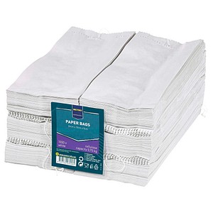 METRO PROFESSIONAL Faltenbeutel weiß 10,0 x 24,0 cm, 1.000 St.