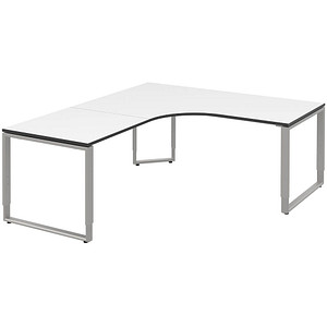4059484224439 - röhr Imperia höhenverstellbarer Schreibtisch weiß L-Form Kufen-Gestell silber 1800 x 800 2000 cm 4059484224439 - röhr Imperia höhenverstellbarer Schreibtisch weiß L-Form Kufen-Gestell silber 1800 x 800 2000 cm