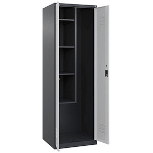 4067521356982 - Putzmittelschrank Classic Plus 080100-00-S10011 lichtgrau anthrazitgrau 600 x 500 x 1850 cm aufgebaut 4067521356982 C+P-Möb
