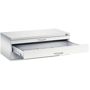 4068192047285 - CP 7100 Planschrank lichtgrau viridingrün 3 Schubladen 1100 x 765 x 420 cm