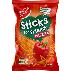 GUT&GÜNSTIG Sticks Paprika Chips 125,0 g