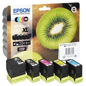 EPSON 202XL/T02G74 schwarz, Foto schwarz, cyan, magenta, gelb  Druckerpatronen, 5er-Set >> büroshop24