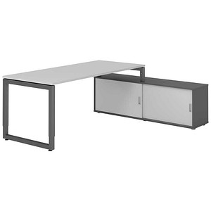 4032062332566 - Schreibtischkombination RSE19 höhenverstellbar  rechteckig grau   graphit 4032062332566 Hammerbacher