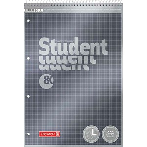 4061947153569 - Collegeblöcke Student Premium Lineatur 28 kariert DIN A4 Innen- und Außenrand 5 Blöcke