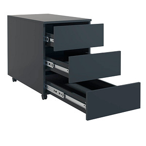 4051814419362 - Rollcontainer Beistellcontainer mit Schubladen Maße ca H 55 x B 39 x T 45 70 cm Bürocontainer - Dalosa 3 Schubladen
