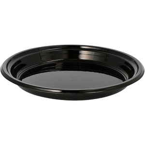 4031222145220 - Teller Circulware by Havel Mehrweg rund ungeteilt mikrowellen- & spülmaschinengeeignet recycelbar Ø 220 x H 26 mm PP schwarz 12 Stück