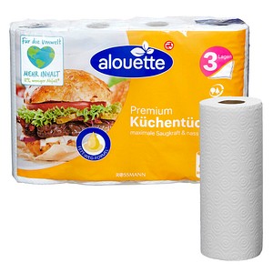 alouette Küchenrollen Premium 3-lagig, 4 Rollen