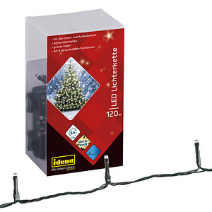 Idena 120er LED Lichterkette grün 10,5 m