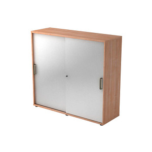 HAMMERBACHER Schiebetürenschrank 1753S, V1753S/N/S/SG nussbaum, silber 2 Fachböden 120,0 x 40,0 x 110,0 cm