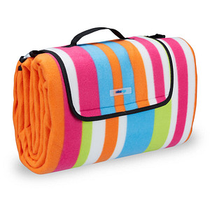4052025259839 - Relaxdays Picknickdecke XXL 200x200 cm Fleece Stranddecke wärmeisoliert wasserdicht mit Tragegriff bunt gestreift 4052025259839 - Relaxdays Picknickdecke XXL 200x200 cm Fleece Stranddecke wärmeisoliert wasserdicht mit Tragegriff bunt gestreift
