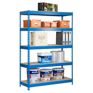 8435104938591 - Simonrack Schwerlastregal KIT BRICOFORTE 1204-5 CHIPBOARD 448100040201245 blau 1200 x 450 x 2000 cm 8435104938591 - Simonrack Schwerlastregal KIT BRICOFORTE 1204-5 CHIPBOARD 448100040201245 blau 1200 x 450 x 2000 cm
