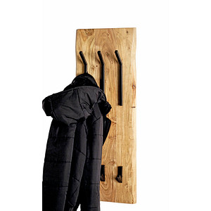 HAKU Möbel Wandgarderobe 52976 akazie Holz 6 Haken 36,0 x 100,0 cm