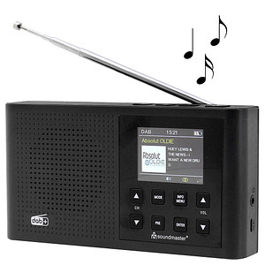 4005425011262 - DAB165SW Taschenradio dab+ ukw wiederaufladbar Schwarz - Soundmaster