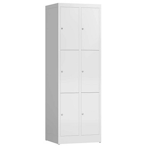 4061815856776 - Schließfachschrank ClassiX signalweiß X-520327 6 Schließfächer 590 x 500 x 1800 cm 4061815856776 LÜLLMANN