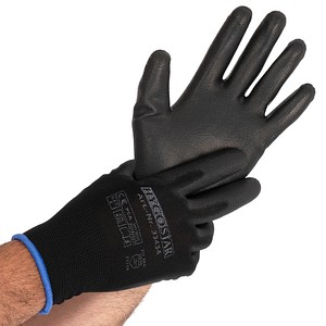 Franz Mensch Strickhandschuhe Black Ace Touch, PU, schwarz, Größe 8/M 4015544334357 Franz Mensch 12 Paar