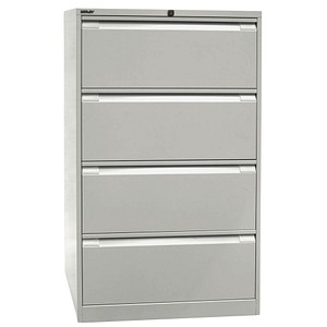 BISLEY Hängeregistraturschrank verkehrsweiß 4 Schubladen 80,0 x 62,2 x 132,1 cm